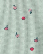 Toddler Girl 1-Piece Apple Thermal Snug Fit Footed Pyjama - Green, image 4 of 5 slides