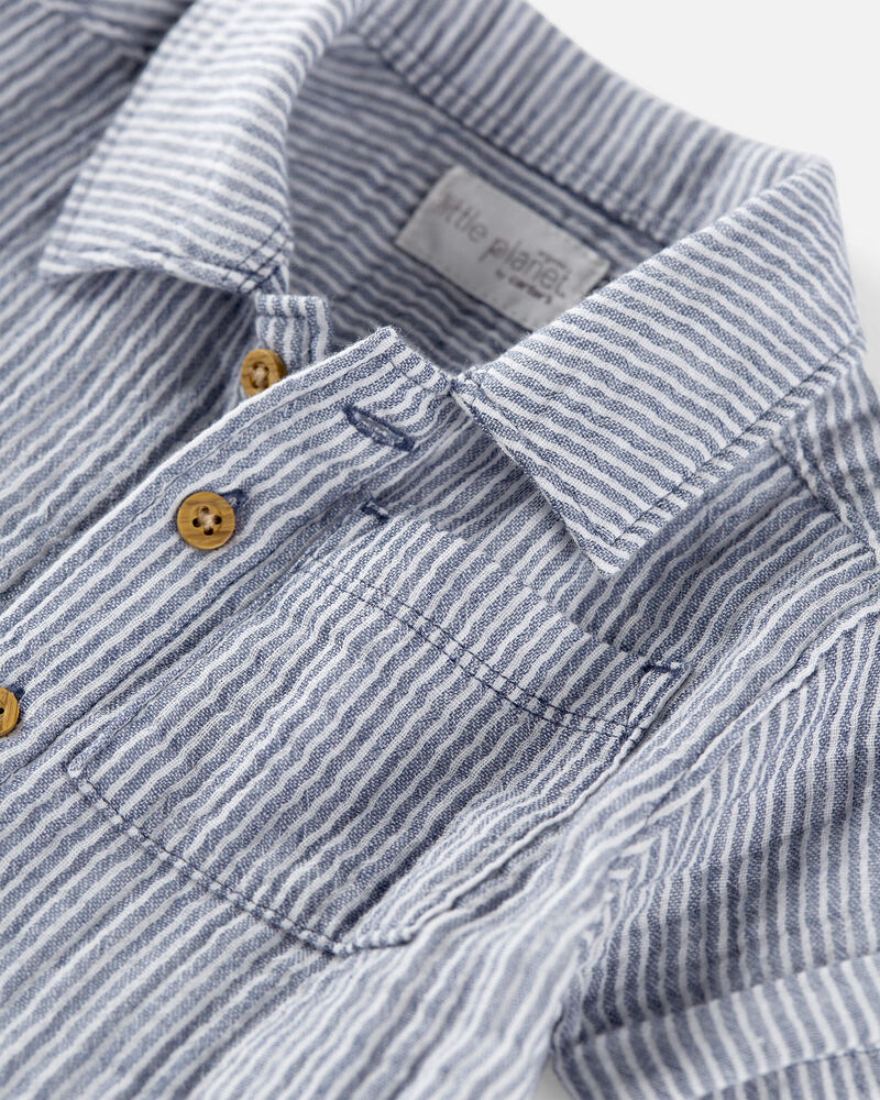 Baby Boy 2-Piece Organic Cotton Striped Set, image 3 of 5 slides