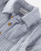 Baby Boy 2-Piece Organic Cotton Striped Set, image 3 of 5 slides