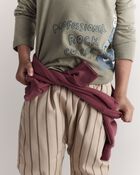 Toddler Rock Collector Long-Sleeve Relaxed Graphic Tee - Olive, image 3 of 7 slides