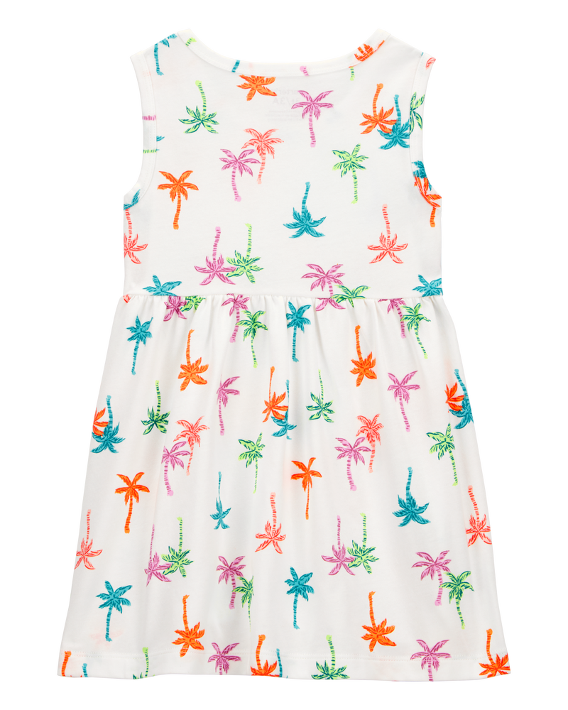 Toddler Palm Tree Tank Dress, image 2 of 4 slides