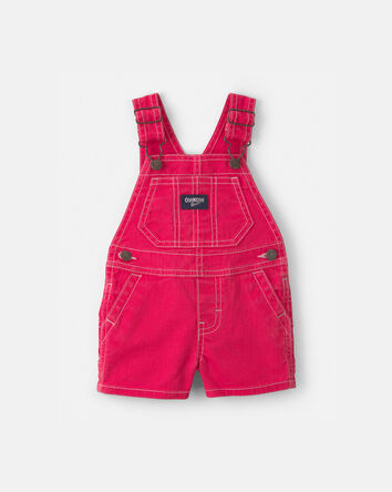 B&eacute;b&eacute; - Salopette courte en serg&eacute; - Rouge, 