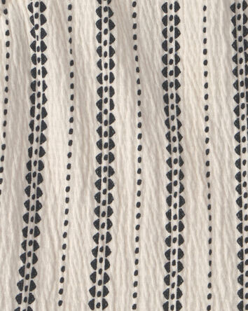 Girls Striped Tank Top - Black/Ivory, 