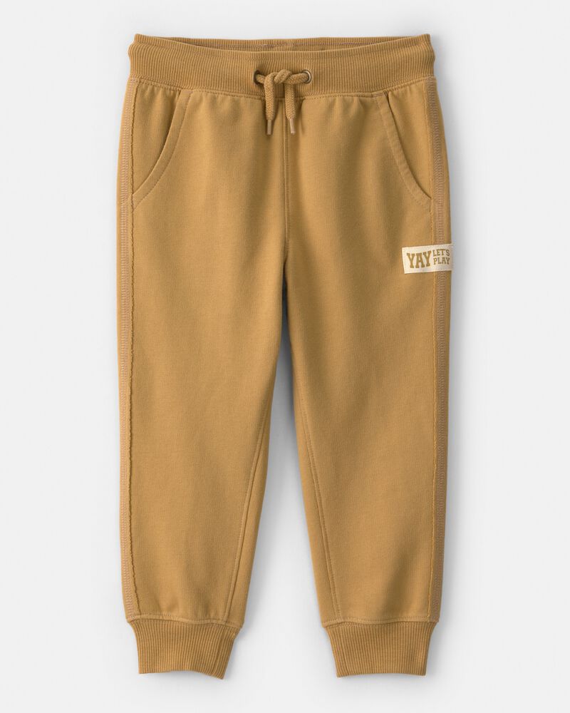 Toddler Boy French Terry Joggers - Brown, image 1 of 5 slides