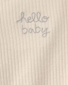 B&eacute;b&eacute; - Grenouill&egrave;re ajust&eacute;e &agrave; motif &laquo;Hello Baby&raquo; - Cr&egrave;me, image 3 sur 3 diapositives