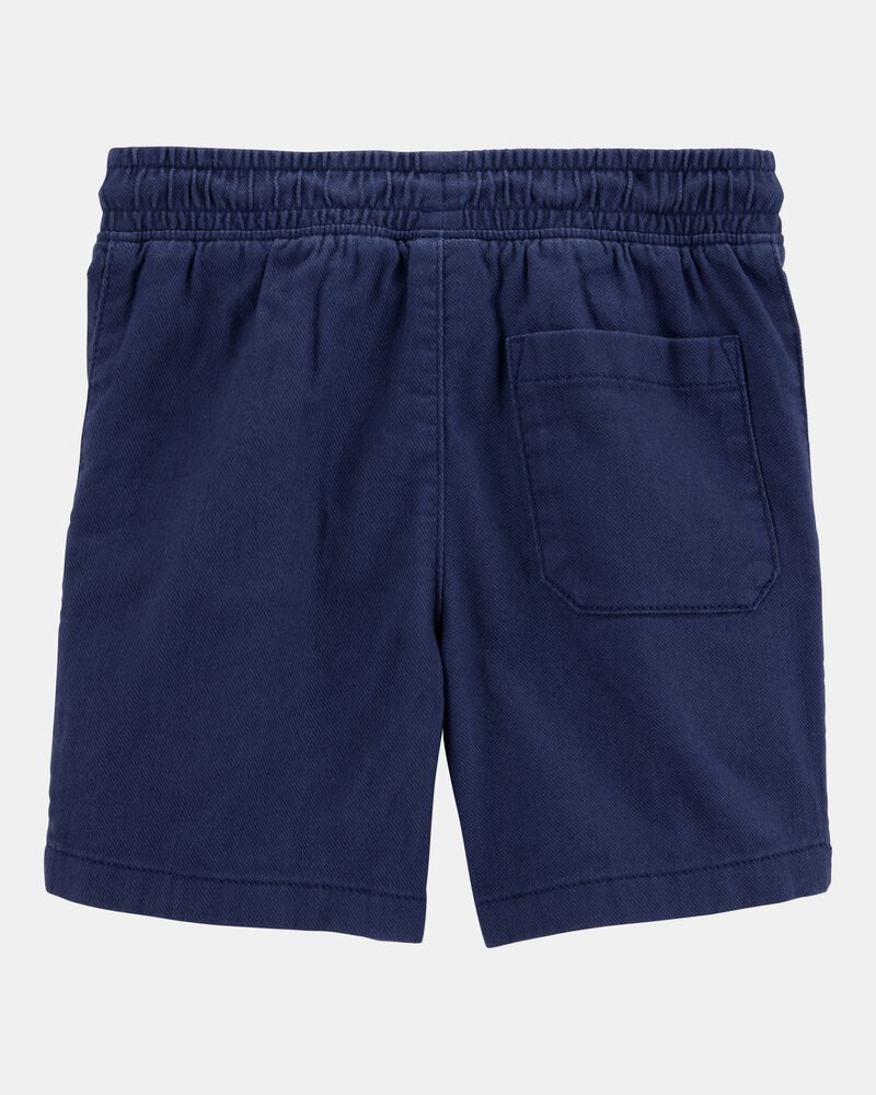 Boys Pull-On Twill Shorts - Navy, image 2 of 4 slides