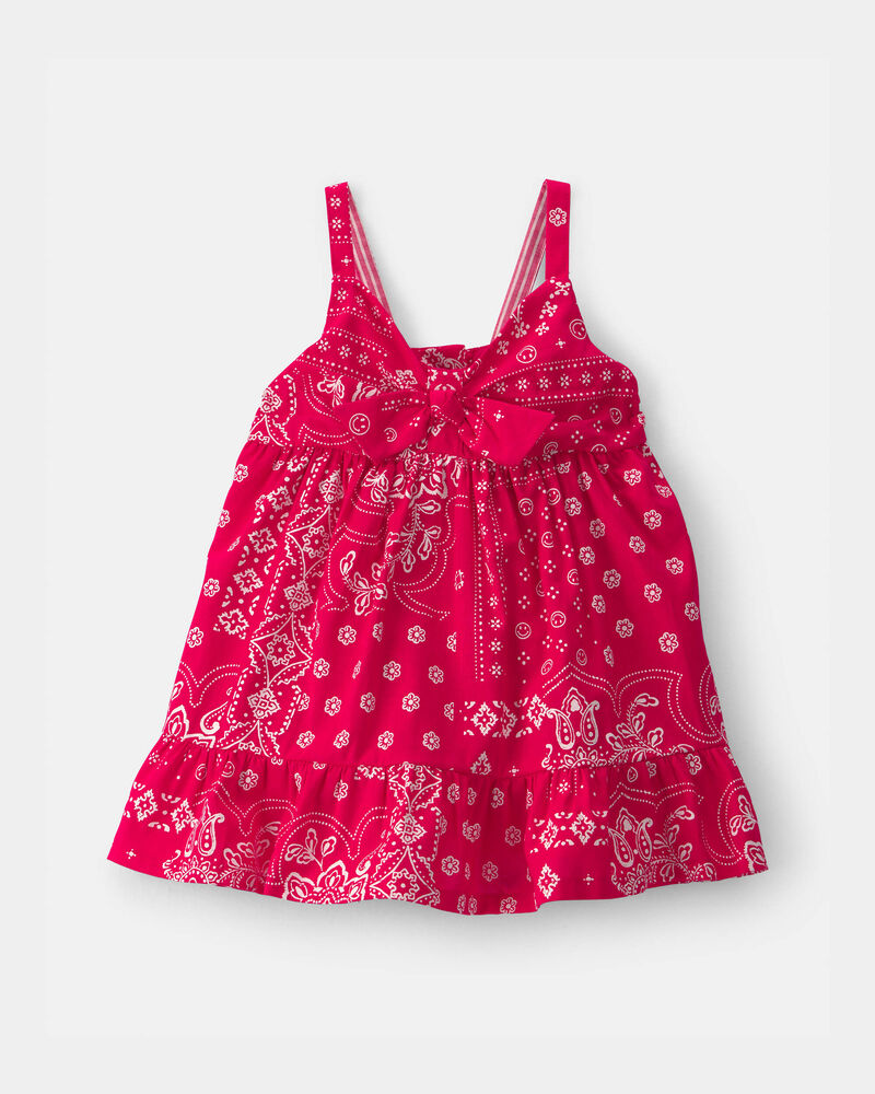 Baby Girl Bandana Sleeveless Dress - Red, image 1 of 5 slides