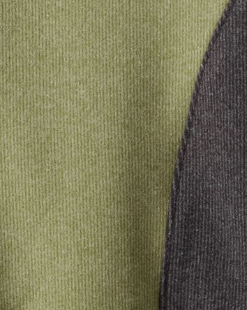 Baby Boy Colourblock French Terry Long-Sleeve Pullover Sweatshirt - Green, 