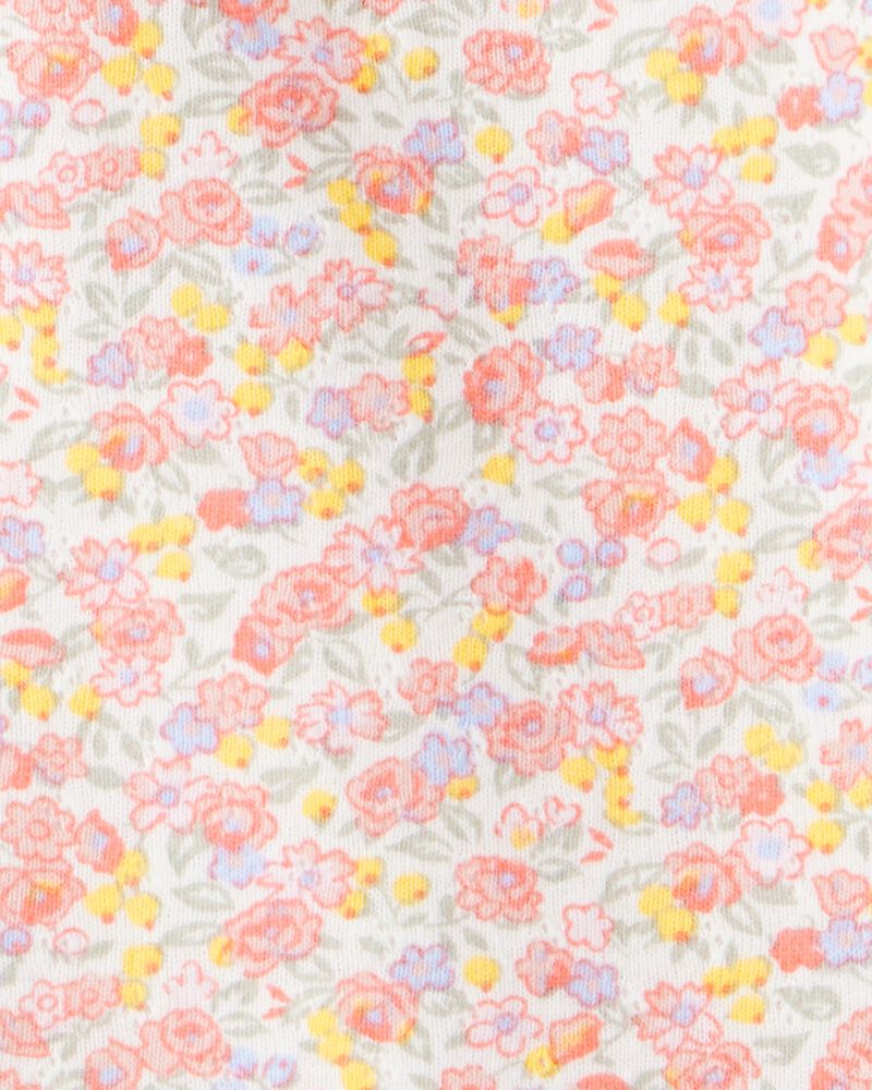 B&eacute;b&eacute; fille - Cache-couche &agrave; manches longues &agrave; motif floral - Rose, image 2 sur 2 diapositives