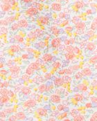 B&eacute;b&eacute; fille - Cache-couche &agrave; manches longues &agrave; motif floral - Rose, image 2 sur 2 diapositives