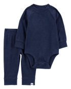 Baby 2-Piece Hooded Bodysuit Pant Set, image 1 of 4 slides