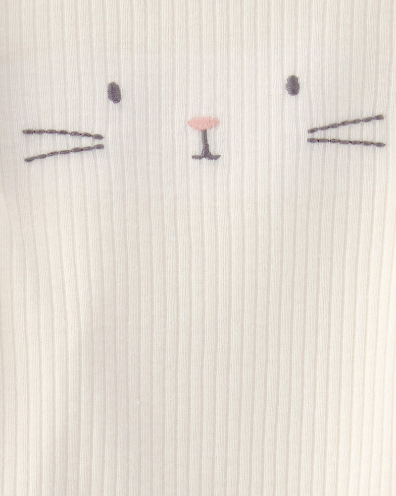 Baby 2-Piece Easter Bunny Rib Tee & Pant Set - Cream, image 4 of 5 slides