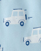 Baby Boy Thermal Sleeveless Romper - Blue, image 2 of 3 slides