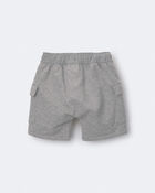 Toddler Boy French Terry Cargo Short with Pockets - Grey, image 4 of 7 slides
