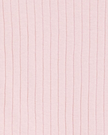 Toddler Solid Ribbed Cotton Blend 2-Piece Pyjamas - Pink, 