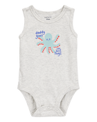 Baby Boy Octopus Daddy Sleeveless Bodysuit, image 1 of 3 slides
