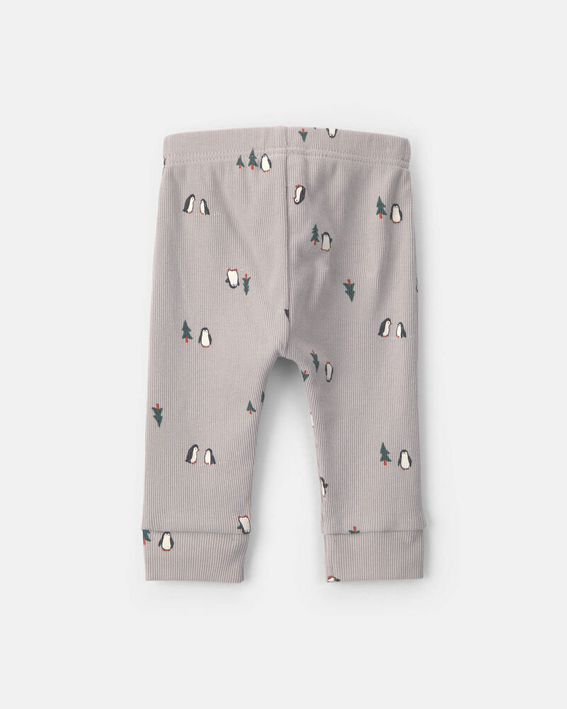 B&eacute;b&eacute; gar&ccedil;on - Emballage 2 pantalons &agrave; enfiler &agrave; manchots &ndash; Bleu marine/Gris, image 2 sur 4 diapositives