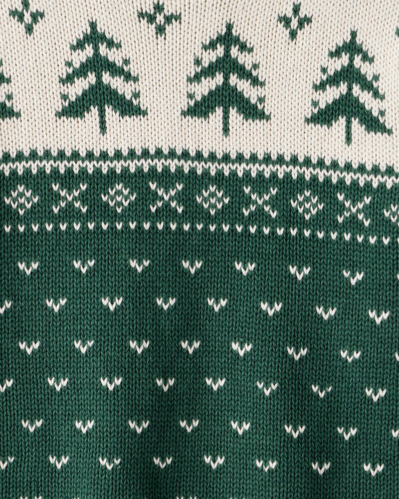 Kids Organic Cotton Fair Isle Sweater Knit Pullover, image 4 of 4 slides