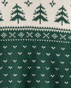 Kids Organic Cotton Fair Isle Sweater Knit Pullover, image 4 of 4 slides