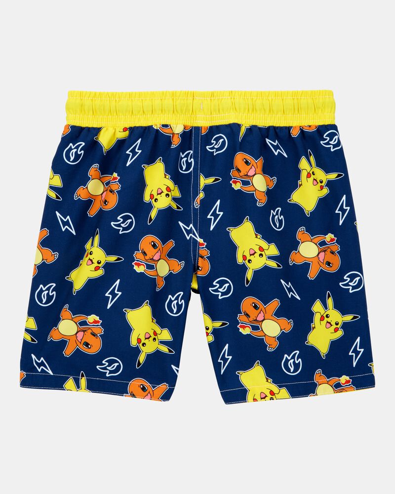 Gar&ccedil;ons - Short maillot de bain Pok&eacute;monMC Pikachu - Bleu marine/Jaune, image 2 sur 3 diapositives