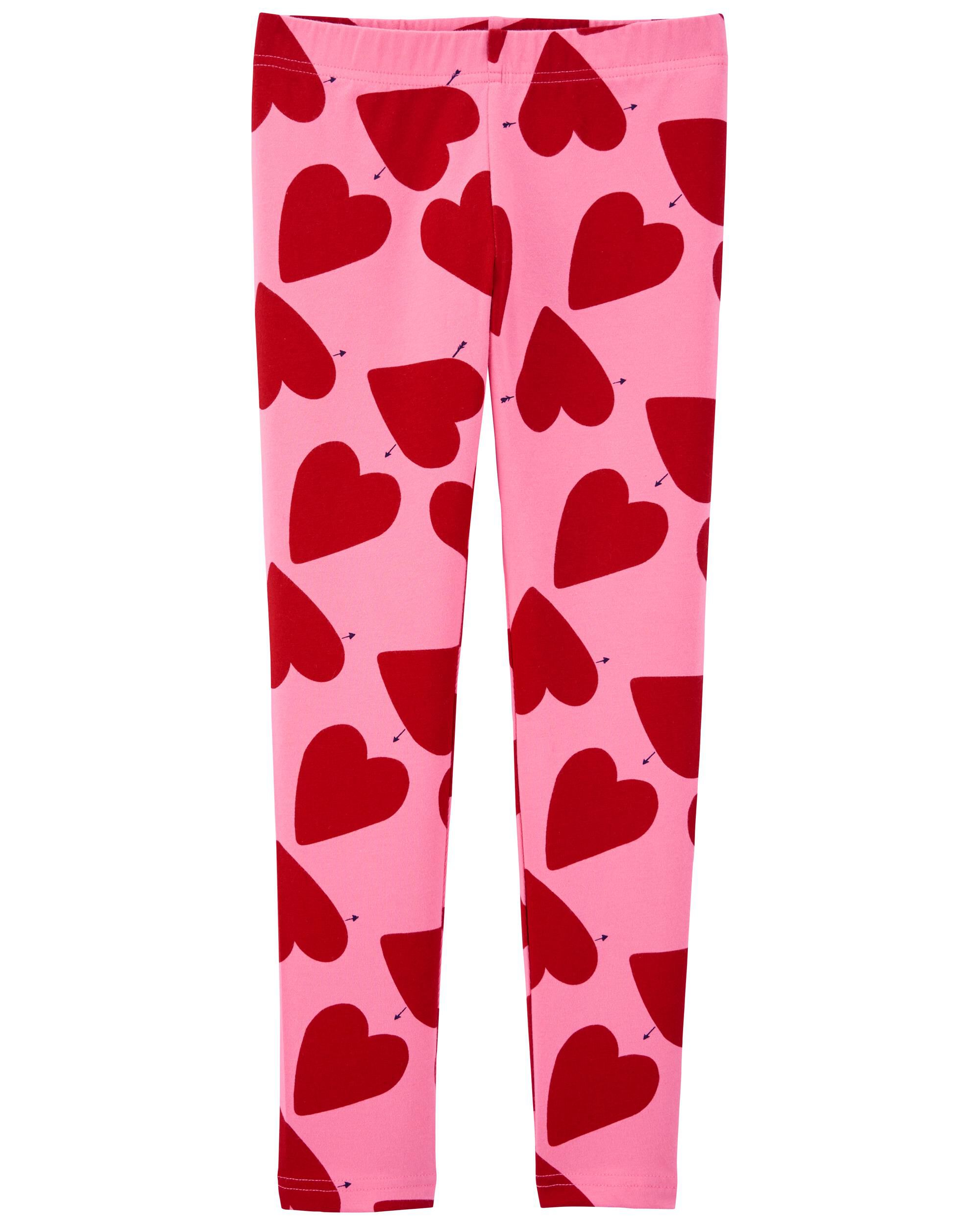 Kids Girls Kid Valentine s Day Heart Leggings 14 Carter s