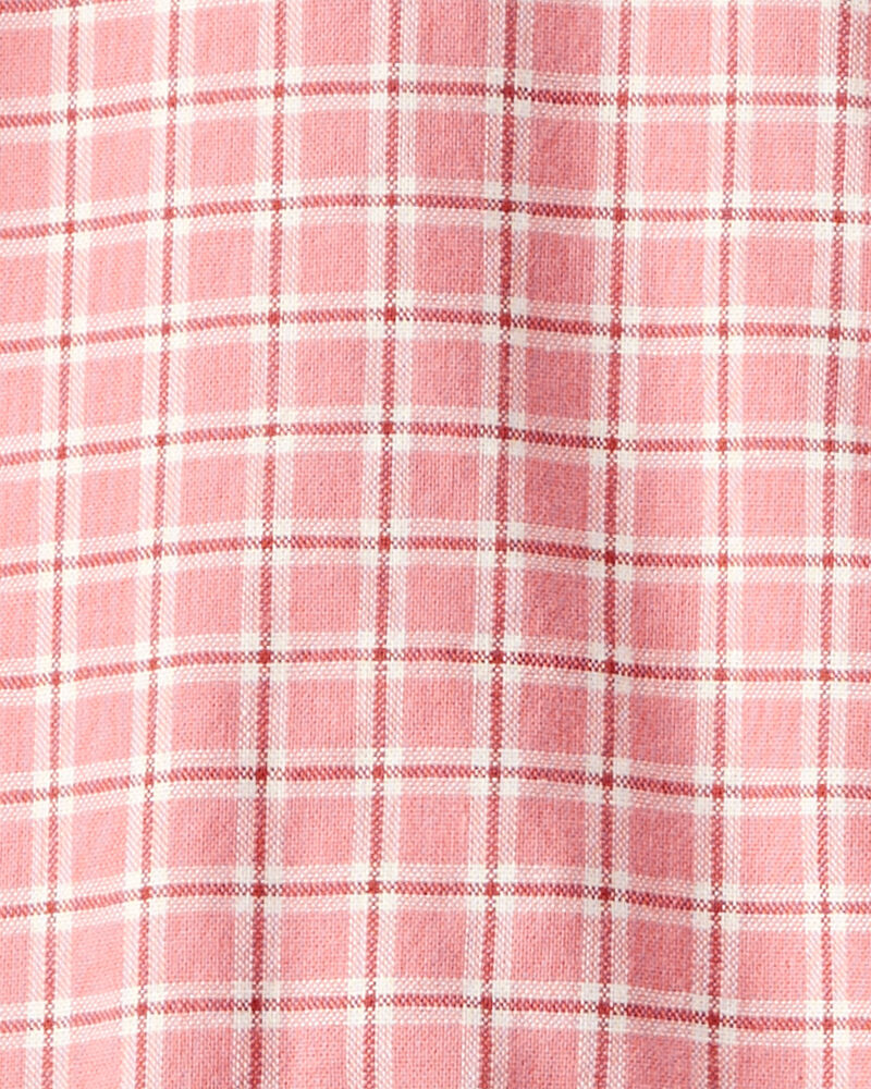 Kid Plaid Shirt Dress, image 3 of 4 slides