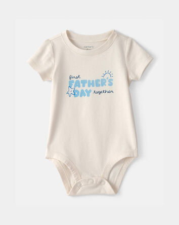 B&eacute;b&eacute; - Cache-couche &agrave; imprim&eacute; &laquo;Father&rsquo;s Day&raquo; - Cr&egrave;me, 