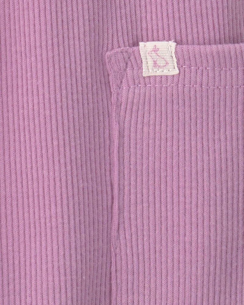 Baby Girl 2-Piece Long-Sleeve Overall Set - Purple, image 5 of 6 slides
