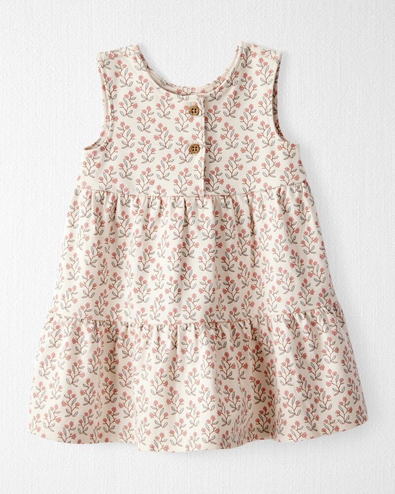 Bébé Robe en coton biologique à motifs de fleurs, image 1 sur 6 diapositives