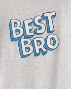 Boys 'Best Bro' Long-Sleeve Graphic Tee - Grey, image 2 of 3 slides