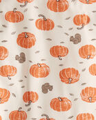 Toddler 2-Piece Organic Cotton Pajamas in Harvest Pumpkins, image 3 of 4 slides