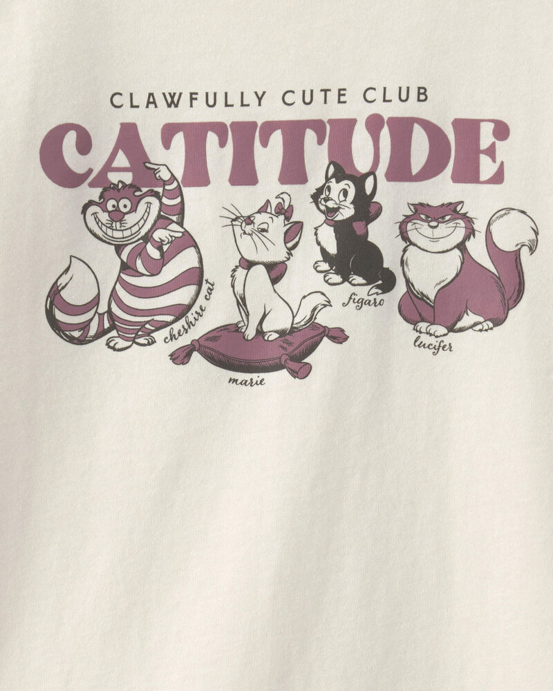Girls Disney&copy; Cats Graphic Tee - Cream, image 2 of 2 slides