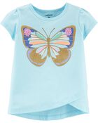 Glitter Heart Tulip Jersey Tee, image 1 of 2 slides