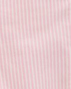 Tout-petit Salopette en denim tricot&eacute; &agrave; rayures hickory - Rose, image 3 sur 3 diapositives