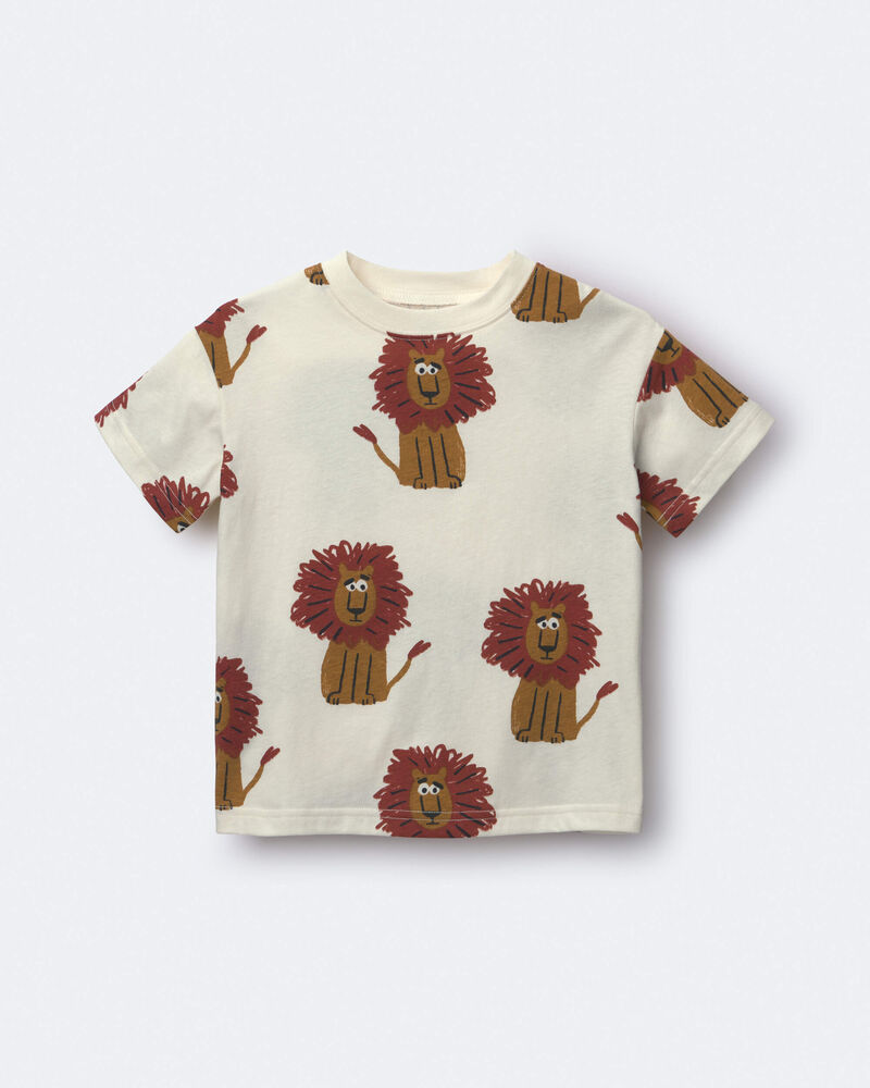 Tout-petit - T-shirt d&eacute;contract&eacute; &agrave; imprim&eacute; lion - Cr&egrave;me, image 2 sur 5 diapositives