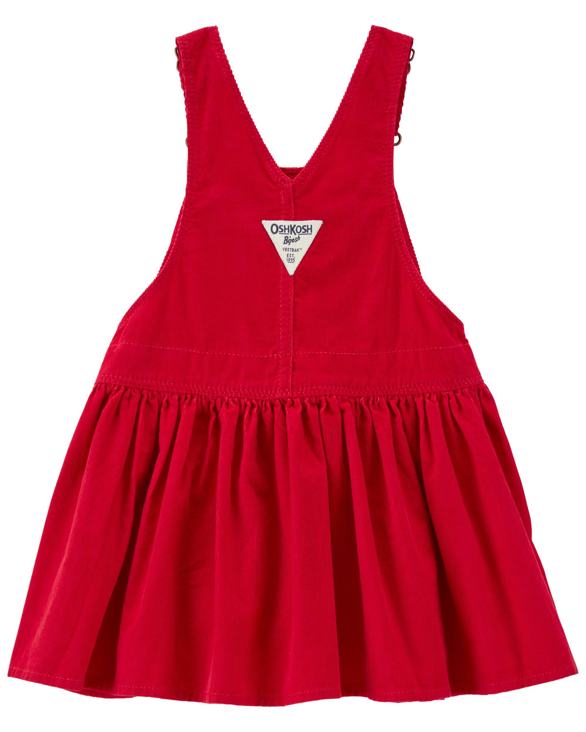 Red Soft Corduroy Jumper Dress Carter s Oshkosh Canada