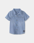 Tout-petit gar&ccedil;on - Chemise boutonn&eacute;e en denim - Bleu, image 1 sur 3 diapositives