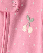 B&eacute;b&eacute; fille - Emballage 2 pyjamas ajust&eacute;s 1 pi&egrave;ce, fleurs et fraises - Rose, image 2 sur 5 diapositives