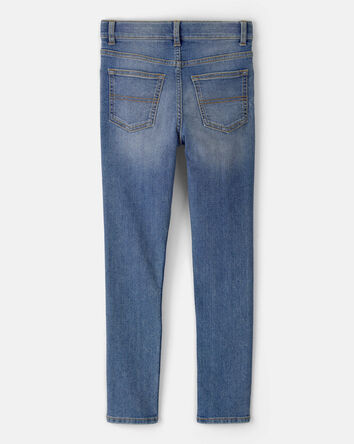 Enfant Jeans de coupe fuseau &agrave; d&eacute;lavage indigo vif, 
