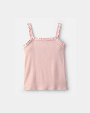 Filles - D&eacute;bardeur c&ocirc;tel&eacute; &agrave; volants - Rose, 