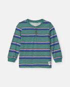 Long-Sleeve Henley Top, image 1 of 3 slides