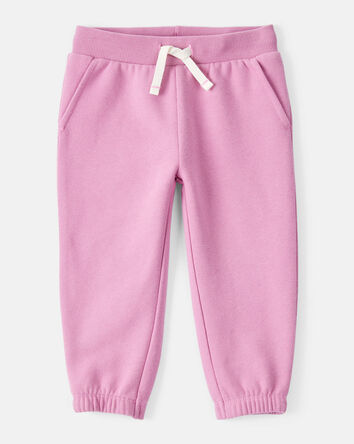 Baby Girl Cotton Joggers - Pink, 