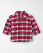 Baby Boy Organic Cotton Flannel Button-Down Shirt, image 1 of 4 slides