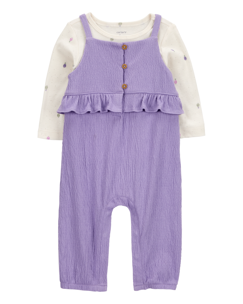 Bébé Ensemble 2 pièces t-shirt à manches longues et salopette, image 1 sur 6 diapositives