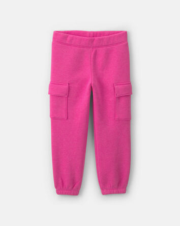 Baby Girl Heart Fleece Long-Sleeve Top & Pant Set - Pink, 