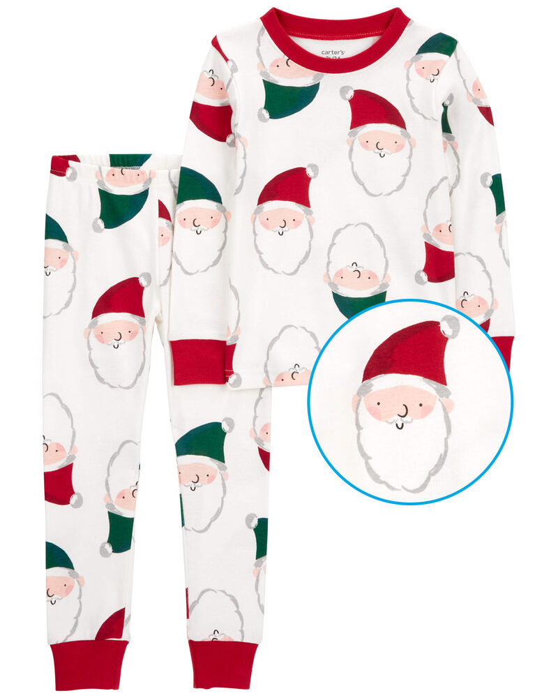 Baby 2-Piece Santa 100% Snug Fit Cotton PJs, image 2 of 4 slides