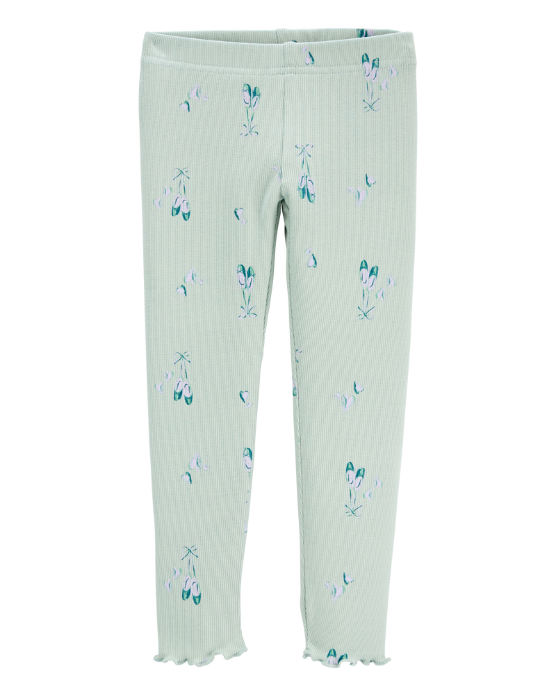 Baby Floral Ribbed Leggings, image 1 of 4 slides