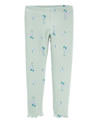 Baby Floral Ribbed Leggings, image 1 of 4 slides