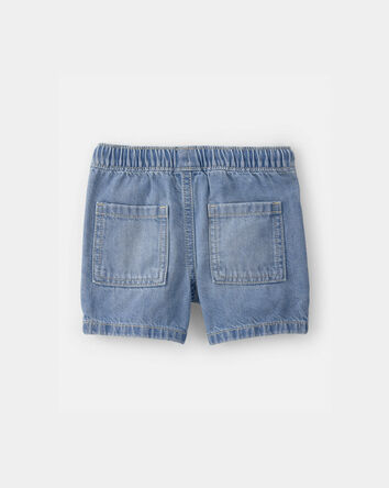 Baby Boy Denim Drawstring Shorts - Light Wash, 