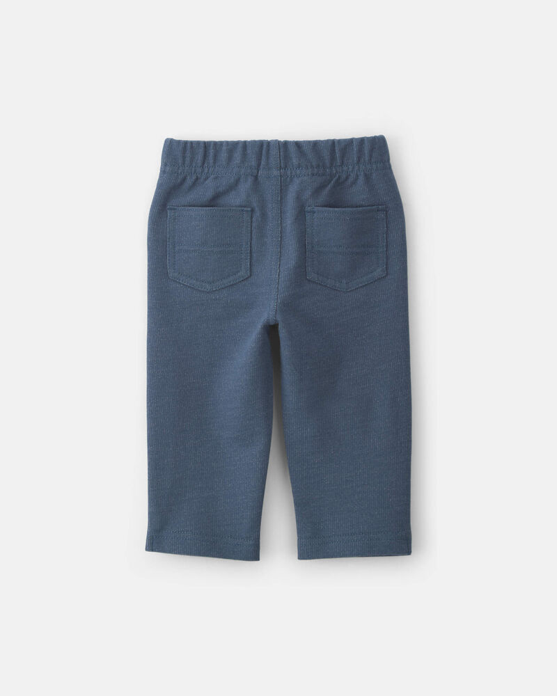 Baby Boy  French Terry Pull-On Pants - Indigo, image 2 of 4 slides